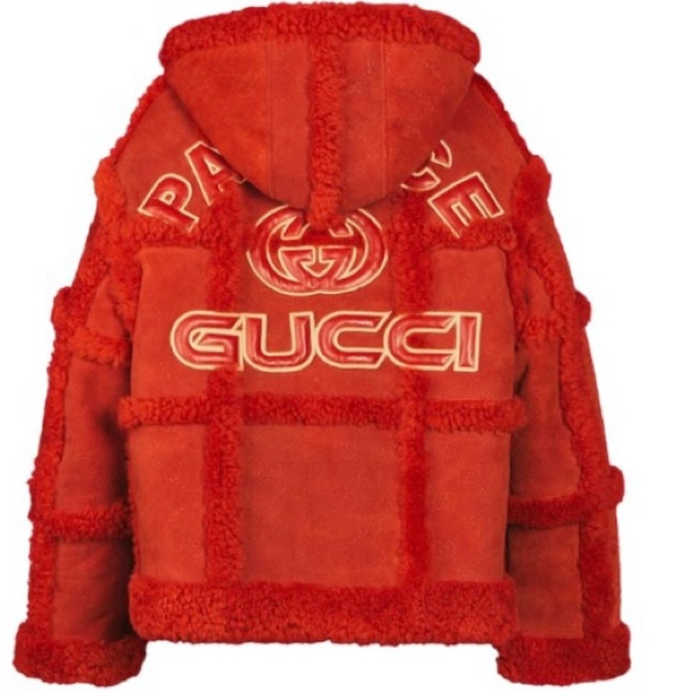 Palace x Gucci Allover GG Embossing Shearling Jacket